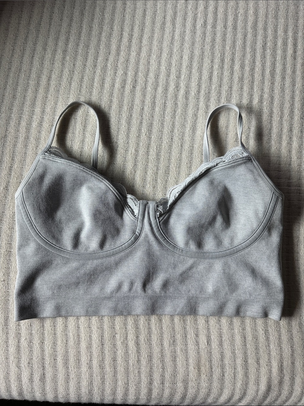 aerie Light Gray Underwire Bralette